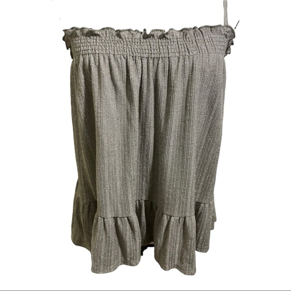 Anthropologie Amadi top spaghetti straps grey silver speckled. Size Smal… - Picture 9 of 10
